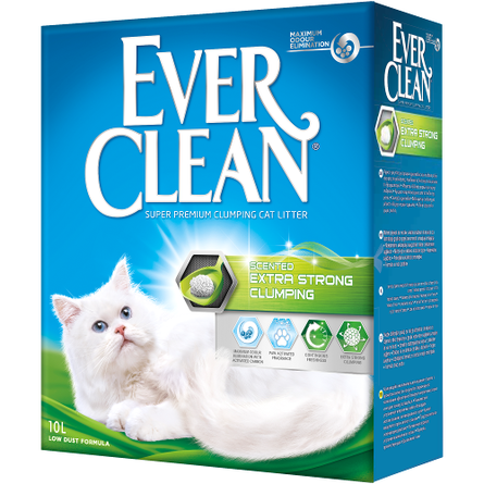 Ever Clean Extra Strong Clumping Scented Комкующийся глиняный наполнитель для кошек (с ароматизатором), 10 л - фото 1