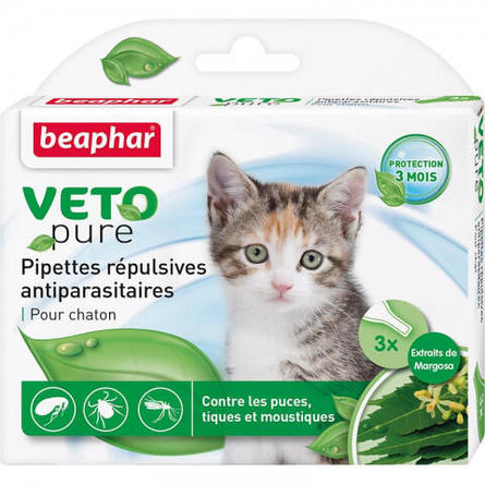 Beaphar Veto Pure Био Капли от блох и клещей для котят - фото 1