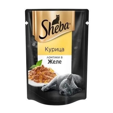 Sheba Влажный корм для взрослых кошек (курица в желе), 85 гр - фото 1