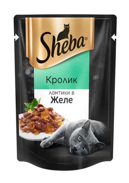 Sheba Влажный корм для взрослых кошек (кролик в желе), 85 гр - фото 1