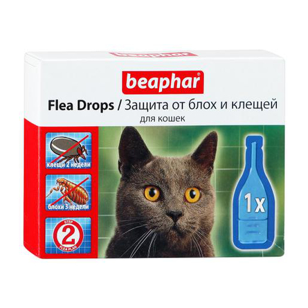 Beaphar Капли антипаразитарные для кошек, 1 пипетка – интернет-магазин Ле’Муррр