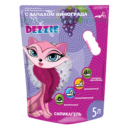 Dezzie Силикагелевый наполнитель для кошачьего туалета с запахом винограда – интернет-магазин Ле’Муррр