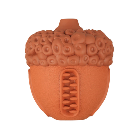 Mr.Kranch Игрушка для собак Орех с пищалкой с ароматом сливок, цвет коричневый - фото 1