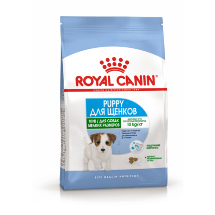 Royal Canin Mini Puppy Корм сухой полнорационный для щенков мелких пород (вес взрослой собаки до 10 кг) в возрасте до 10 месяцев, 800 гр