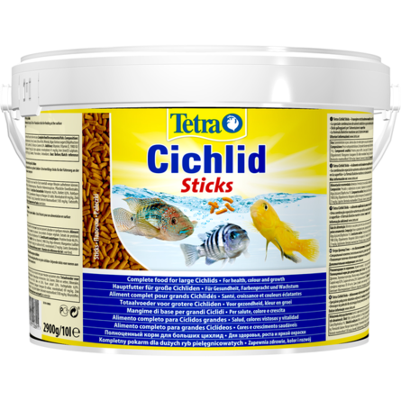 Tetra Cichlid Sticks Основной корм для цихлид, палочки, 10 л - фото 1