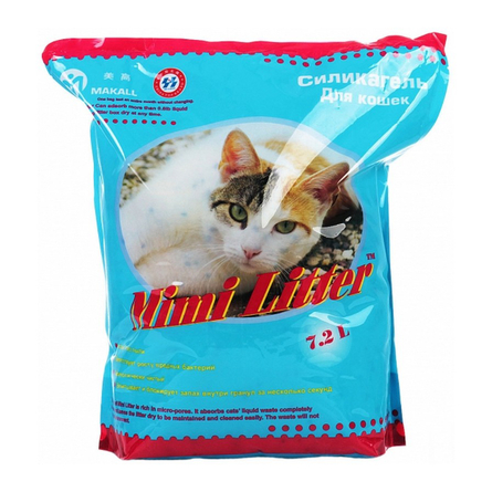 Mimi Litter Впитывающий силикагелевый наполнитель для кошек, 3,6 кг - фото 1
