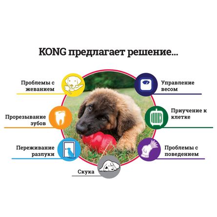 Kong Сlassic Игрушка для собак, каучук, размер L, красный