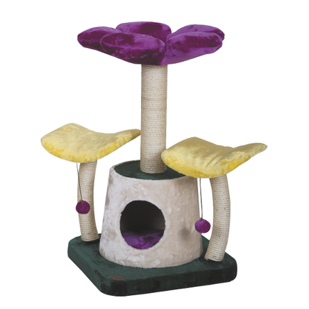 Croci Цветы когтеточка-дом для кошек, сезаль - фото 1