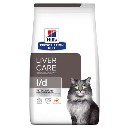 Купить Сухой диетический корм для кошек Hill's Prescription Diet l/d при заболеваниях печени, 1,5 кг за 2541.00 ₽