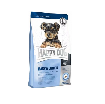 Happy Dog Сухой корм для щенков мелких пород до 10-12 месяцев с птицей и лососем, 1 кг - фото 1