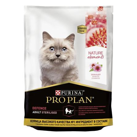 Сухой корм Pro Plan® Nature Elements для взрослых стерилизованных кошек и кастрированных котов, с высоким содержанием курицы, 200 гр - фото 1