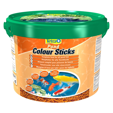 Tetra Pond Colour Sticks корм для прудовых рыб для окраса, 10 л - фото 1