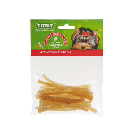TiTBiT Сухожилия говяжьи (соломка) для взрослых собак мелких пород, 35 гр - фото 1