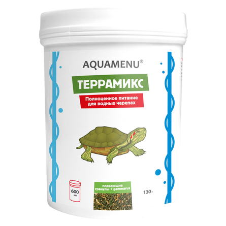 АКВА МЕНЮ ТЕРРАМИКС Основной корм для водных черепах, с гаммарусом, 130 гр