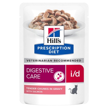 Hill's Prescription Diet i/d Digestive Care Влажный диетический корм для кошек при расстройствах пищеварения, жкт (с лососем) – интернет-магазин Ле’Муррр