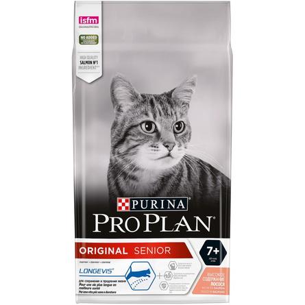 Pro Plan Adult 7+ Сухой корм для пожилых кошек (с лососем), 1,5 кг - фото 1