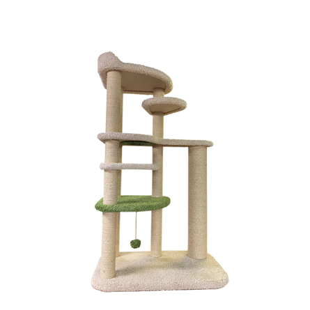 Saival Комплекс для кошек Лунд , 5 этажей, белый/салатовый, джут – интернет-магазин Ле’Муррр