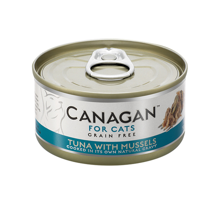 Canagan полнорационный беззерновой влажный корм для кошек всех возрастов (тунец с мидиями), 900 гр