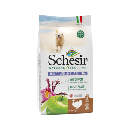 SCHESIR NS Grain-Free Сухой корм для собак средних и крупных пород (индейка), 2,24 кг - фото 1