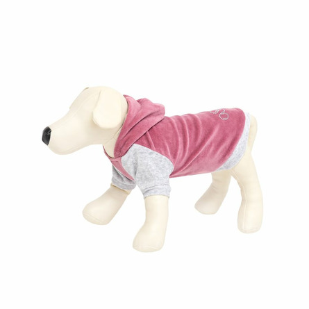 Osso Толстовка из велюра с капюшоном для собак (розовый)
