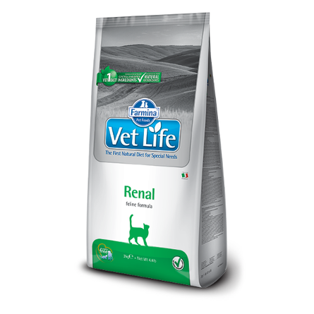 Farmina Vet Life Cat Renal Сухой лечебный корм для взрослых кошек при почечной недостаточности, 2 кг