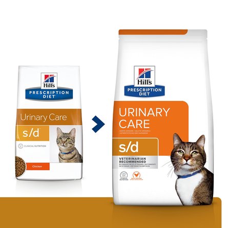 Сухой диетический корм для кошек Hill's Prescription Diet s/d Urinary Care при профилактике мочекаменной болезни (мкб), с курицей, 3 кг - фото 1