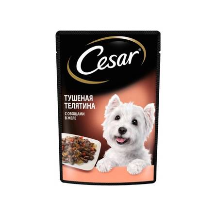 Cesar Влажный корм для собак (тушеная телятина с овощами), 85 гр - фото 1