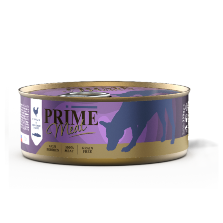Prime Курица со скумбрией, филе в желе, для собак, 325 гр - фото 1