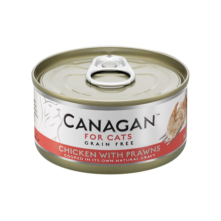 Canagan полнорационный беззерновой влажный корм для кошек всех возрастов (цыпленок с креветками), 75 гр.