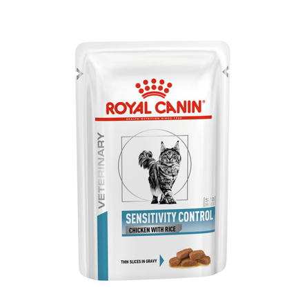 Royal Canin Sensitivity Control лечебный консервированный корм для взрослых кошек при пищевой аллергии (курица и рис), 85 гр - фото 1