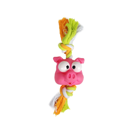 Karlie-Flamingo Игрушка для собак ''Голова животного'' на веревке - фото 1