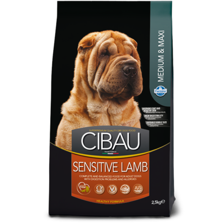 Купить Farmina CIBAU MEDIUM/MAXI сухой корм сенситив для собак средних и крупных пород (ягненок) , 2,5 кг за 2193.00 ₽
