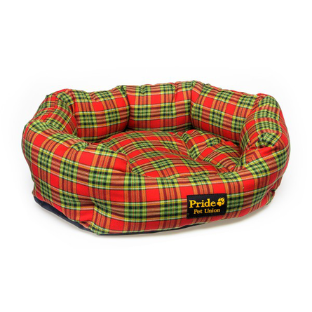 Pride Шотландия Лежак для собак и кошек, красный в клетку – интернет-магазин Ле’Муррр