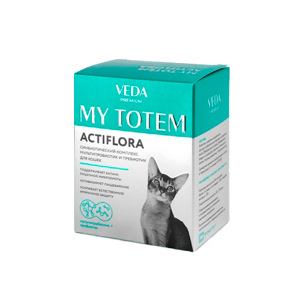 VEDA MY TOTEM ACTIFLORA Комплекс мультипробиотиков и пребиотиков для кошек