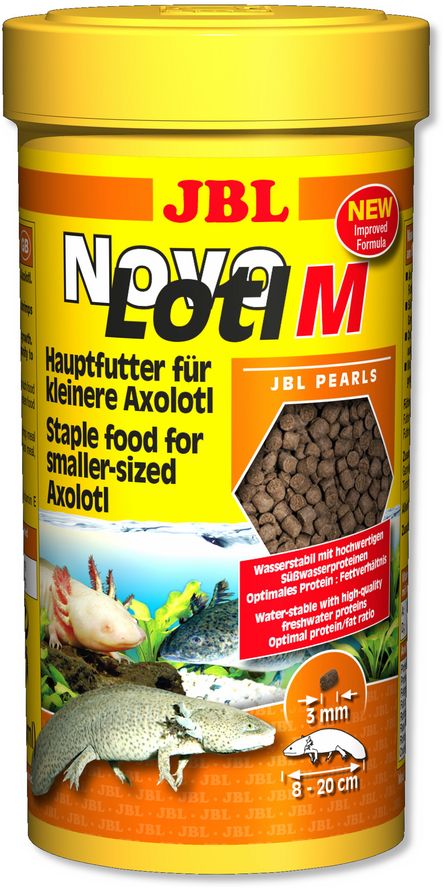 JBL NovoLotl M Основной корм в форме гранул для небольших аксолотлей, 250 мл (150 г), 150 гр