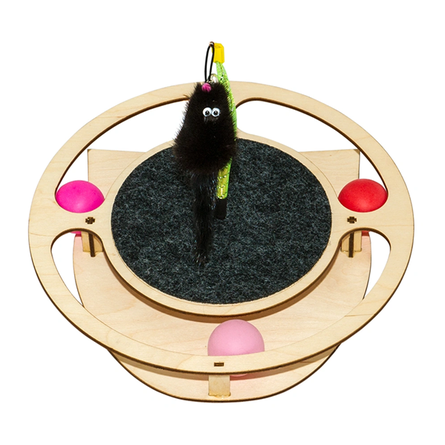 GoSi Круг Игровой комплекс для кошек с шариками, игрушкой и когтеточкой
