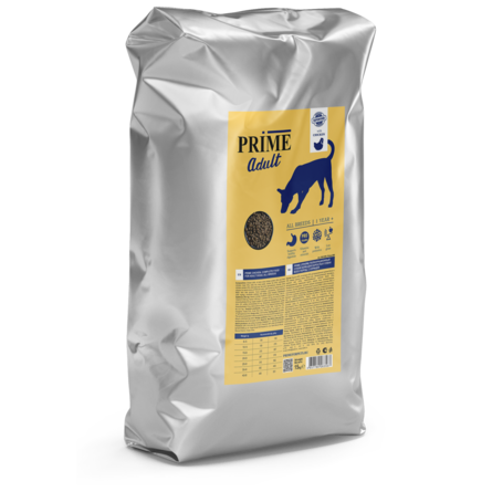 PRIME ADULT Полнорационный сухой корм для взрослых собак всех пород, с курицей, 15 кг - фото 1