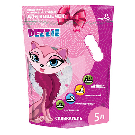 Dezzie Силикагелевый наполнитель для кошачьего туалета с розовыми криталлами – интернет-магазин Ле’Муррр