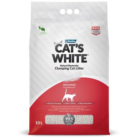 CAT'S WHITE Natural Комкующийся наполнитель для кошек натуральный, без ароматизатора – интернет-магазин Ле’Муррр