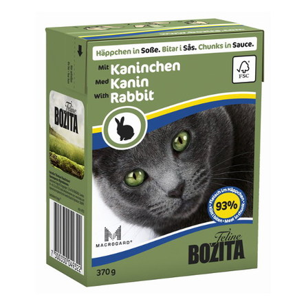 Bozita Кусочки паштета в соусе для взрослых кошек (с кроликом), 370 гр - фото 1