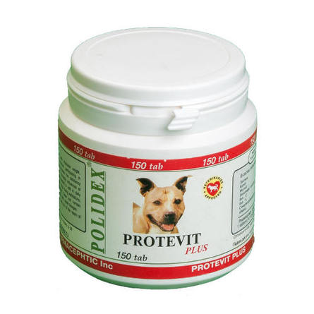 Polidex Protevit plus Кормовая добавка для собак при повышенных физических нагрузках, 150 таблеток – интернет-магазин Ле’Муррр