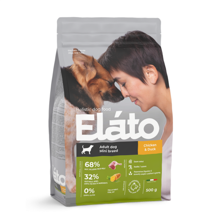 Elato Holistic Adult Mini Сухой корм для собак мелких пород, курица с уткой, 500 гр