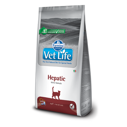 Farmina Vet Life Cat Hepatic Сухой лечебный корм для взрослых кошек при заболеваниях печени, 2,1 кг