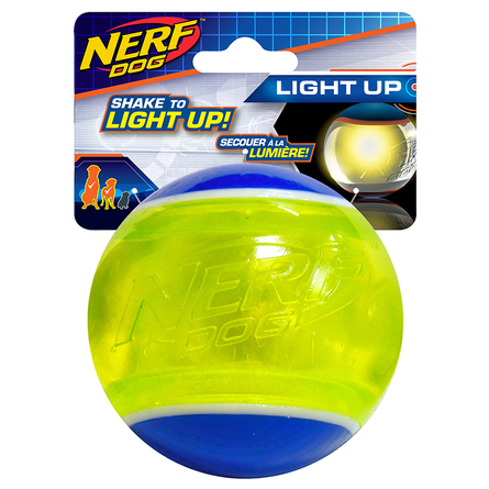 NERF Мяч светящийся прозрачный, 8см - фото 1
