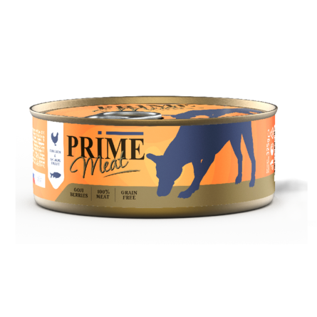 Купить Prime Курица с лососем, филе в желе, для собак , 325 гр за 334.00 ₽
