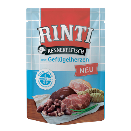 Rinti Leichte Beute пауч желе для собак (куриные сердечки), 400 гр - фото 1