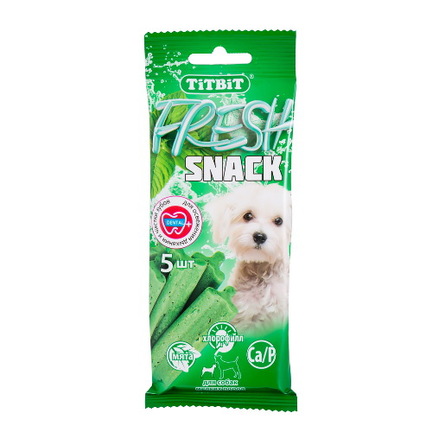 TiTBiT Fresh Snack Снек для взрослых собак мелких пород (с хлорофиллом), 55 гр - фото 1