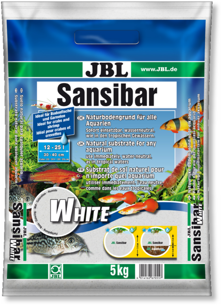 JBL Sansibar WHITE Мелкий белый грунт для пресноводных и морских аквариумов, 5 кг - фото 1