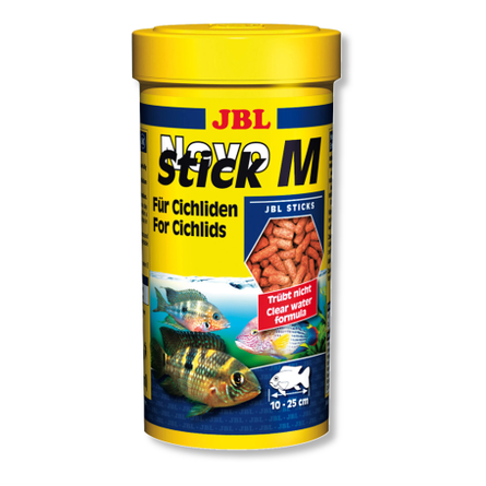 JBL NovoStick M Корм для плотоядных цихлид, палочки, 250 мл - фото 1