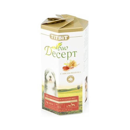 TiTBiT Био Десерт Печенье для взрослых собак всех пород (с ягненком), 250 гр - фото 1